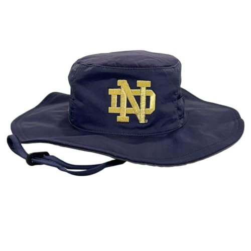 LogoFit NCAA Boonie Hat for Men - Officially Licensed College UPF Mens Sun Hat with Adjustable Sizing (Notre Dame) Navy
