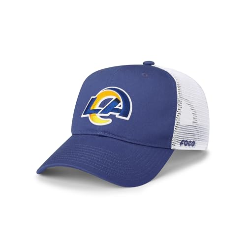 FOCO Los Angeles Rams NFL Primary Logo Trucker RF Cap - Montego Team Color