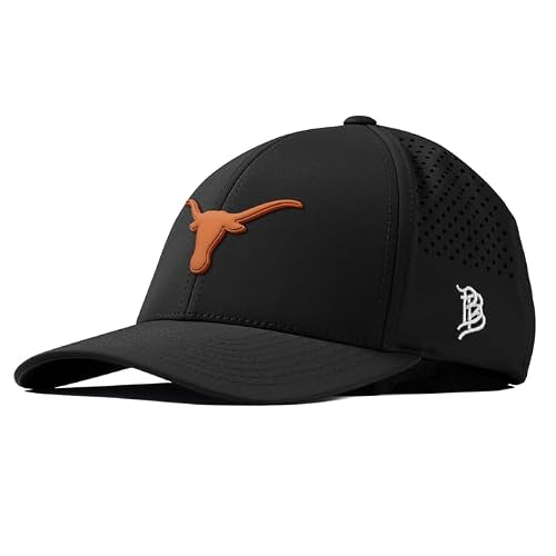 Branded Bills Officially Licensed x Texas Longhorns Black Curved Performance Texas Longhorn PVC