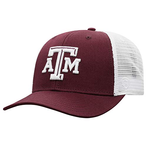Top of the World Texas A&M Aggies Men's Top of the World BB Trucker Hat Team Color Primary Icon, Adjustable