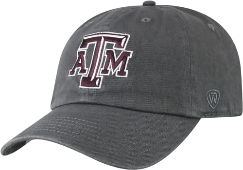 Collegiate Hats - Fitted Caps Adjustable Hats and Snapbacks Available (Adjustable Hat, Texas A&M Grey)