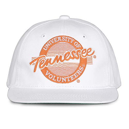 NCAA Tennessee Volunteers Unisex Retro Classic Circle Design, White, Adjustable