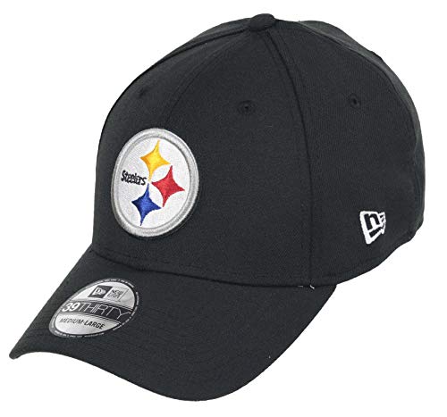 New Era Men's Black Pittsburgh Steelers Core Team 39THIRTY Flex Hat