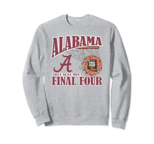 Alabama Crimson Tide Final Four 2024 Basketball Swish Gray Sweatshirt