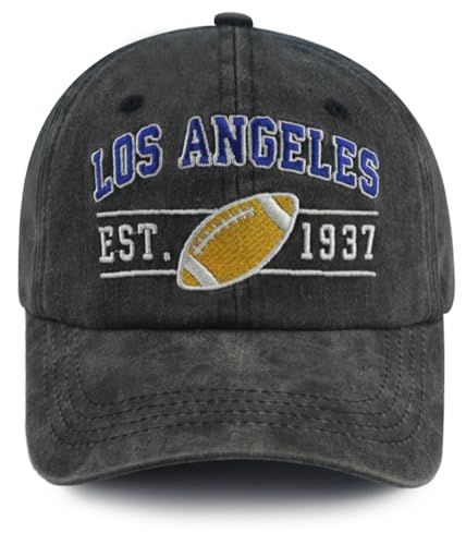 Terojnkl Embroidered City Football Hat Men Women, Unisex Fans Baseball Cap