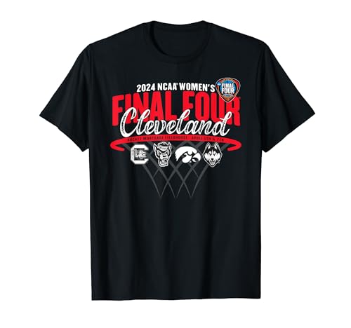 NCAA Final Four 2024 Women's Basketball 4-Team Cleveland T-Shirt