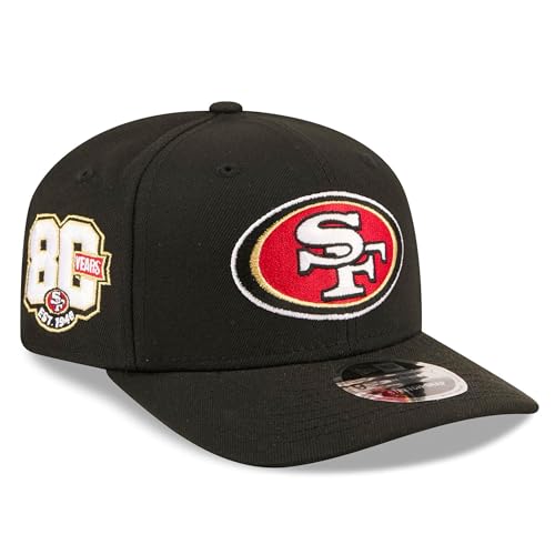 New Era Men's Black San Francisco 49ers 80th Anniversary 9SEVENTY Adjustable Hat