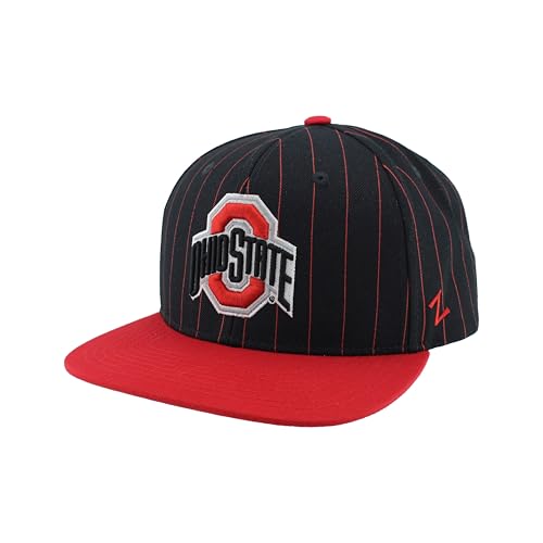 Ohio State Buckeyes NCAA Officially Licensed Adjustable Snapback Hat Flat Bill Z11 Retro Pinstripe