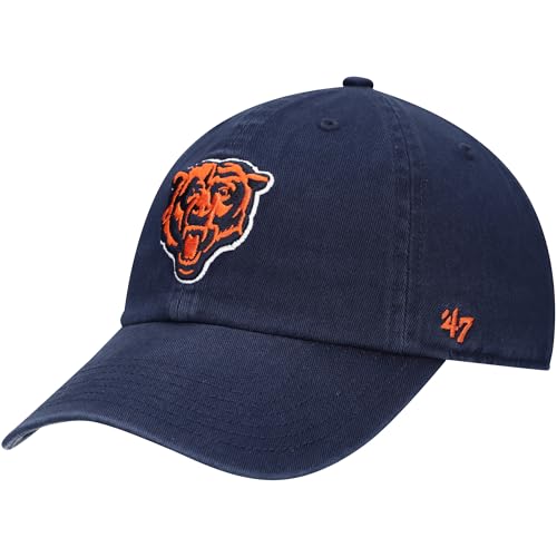 47 NFL Chicago Bears Youth Unisex NFL Clean Up Adjustable Hat, Youth,Navy