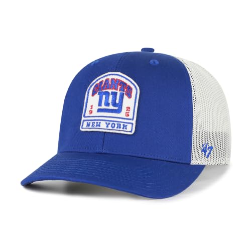 47 Men's Royal New York Giants Headstone Trucker Adjustable Hat