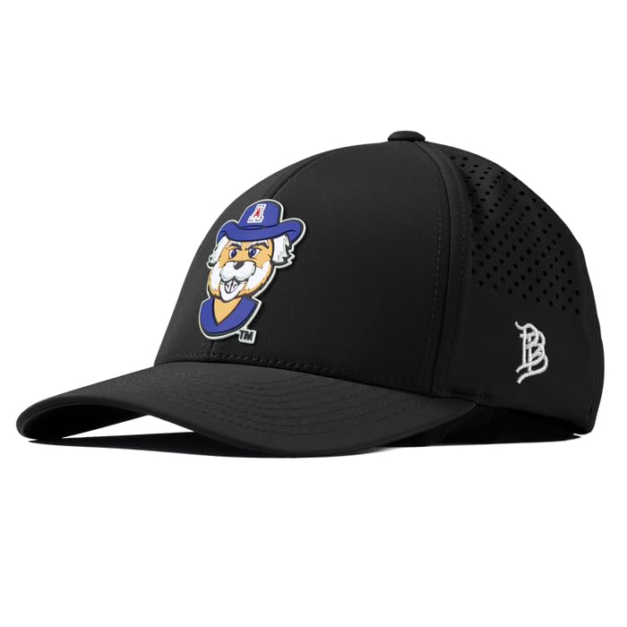 Branded Bills Officially Licensed x Arizona Wildcats Black Curved Performance Wilbur The Wildcat PVC