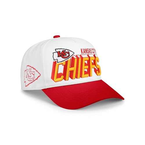 FOCO Kansas City Chiefs NFL Lineman Marquee RF Cap - White/Red