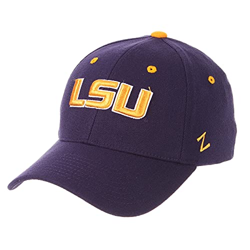 NCAA Zephyr Lsu Tigers Mens ZH Stretch Fit Hat, Medium/Large, Purple
