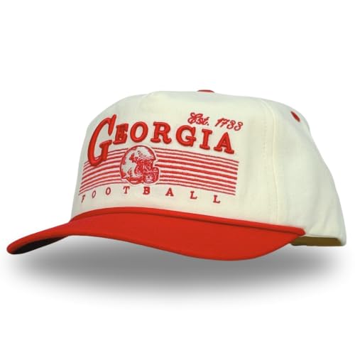 Vintage Football | Snapback Unstructured Rope Hat (Georgia | Red)