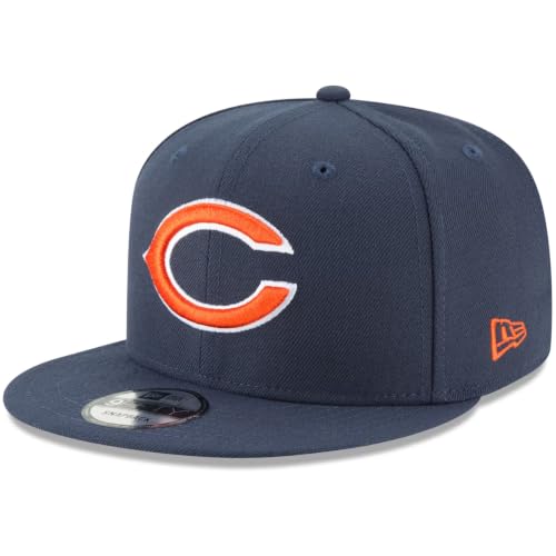 New Era NFL 9FIFTY Team Color Adjustable Snapback Hat Cap - One Size (US, Alpha, One Size, Chicago Bears - Navy Alternate, Chicago Bears)