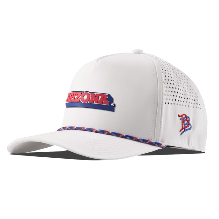 Branded Bills Officially Licensed x Arizona Wildcats White RWB Rope 5-Panel Arizona Collegiate PVC