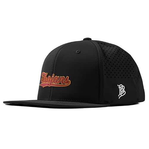 Branded Bills Officially Licensed x USC Trojans Black Flat Performance USC Trojans Script PVC