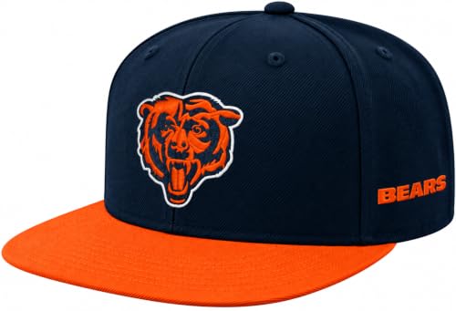 NFL Kids Youth 8-20 Official 2-Tone Snapback Hat Cap One Size (US, Alpha, One Size, Chicago Bears)