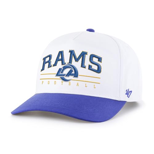 47 Men's White/Royal Los Angeles Rams Relaxed Roscoe Hitch Adjustable Hat