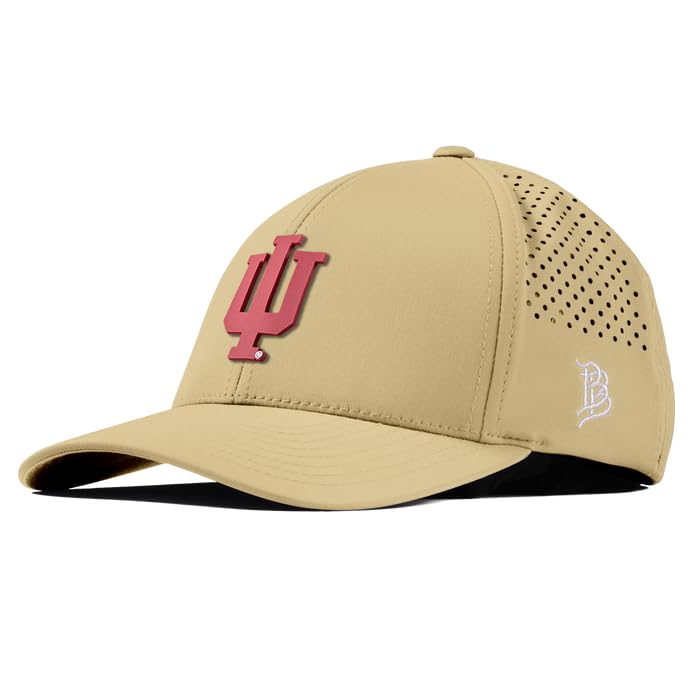 Branded Bills Officially Licensed x Indiana Hoosiers Desert Curved Performance Indiana Team Logo PVC