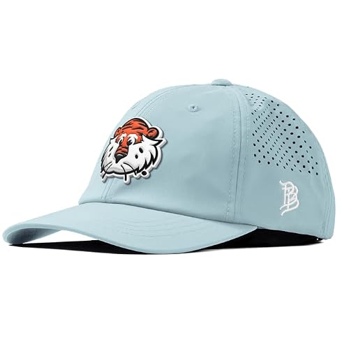 Branded Bills Officially Licensed x Auburn Tigers Sky Blue Performance Dad Hat Aubie The Tiger PVC