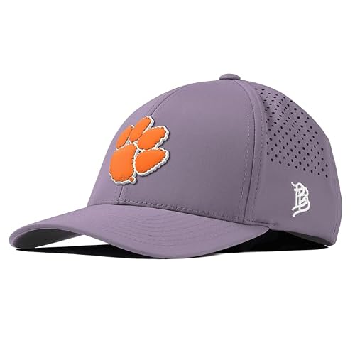 Branded Bills Officially Licensed x Clemson Tigers Purple Curved Performance Clemson Tigers Block PVC