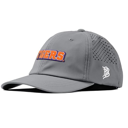 Branded Bills Officially Licensed x Clemson Tigers Slate Performance Dad Hat Clemson Tigers Block PVC