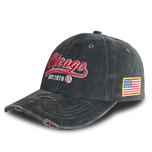 Vintage Washed 3D Embroidered Baseball Caps for Men Women Teenager, Soft Cotton Hat Unstructured Adjustable Classic Dad Hats