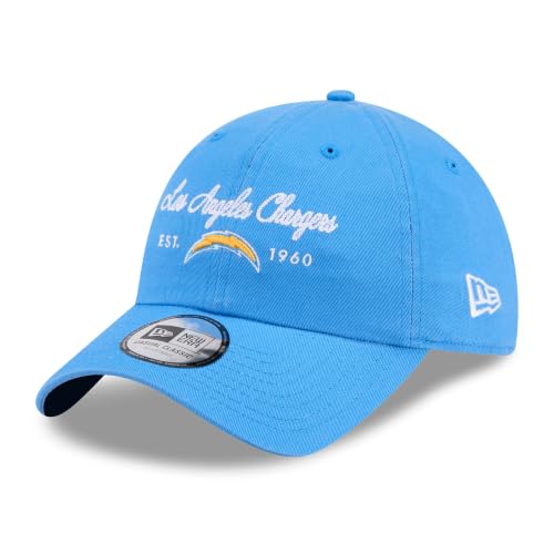 New Era Women's Powder Blue Los Angeles Chargers Script Casual Classic Adjustable Hat