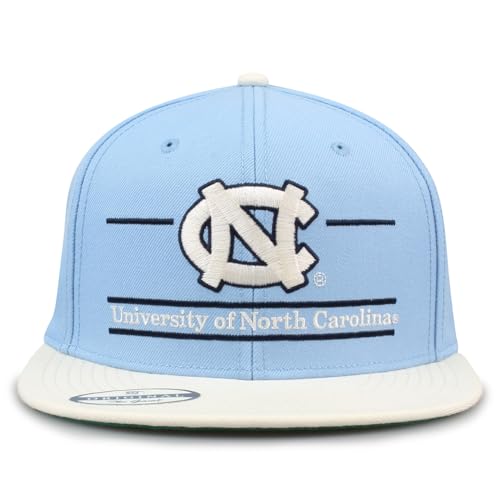 The Game NCAA Licensed North Carolina Tar Heels Flat Brim Snapback Hat, University of North Carolina Game Day Hat