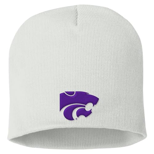 UGP Campus Apparel - BN508 - K-State Wildcats Kansas State Primary Logo - Sports Team Beanie - One Size - White