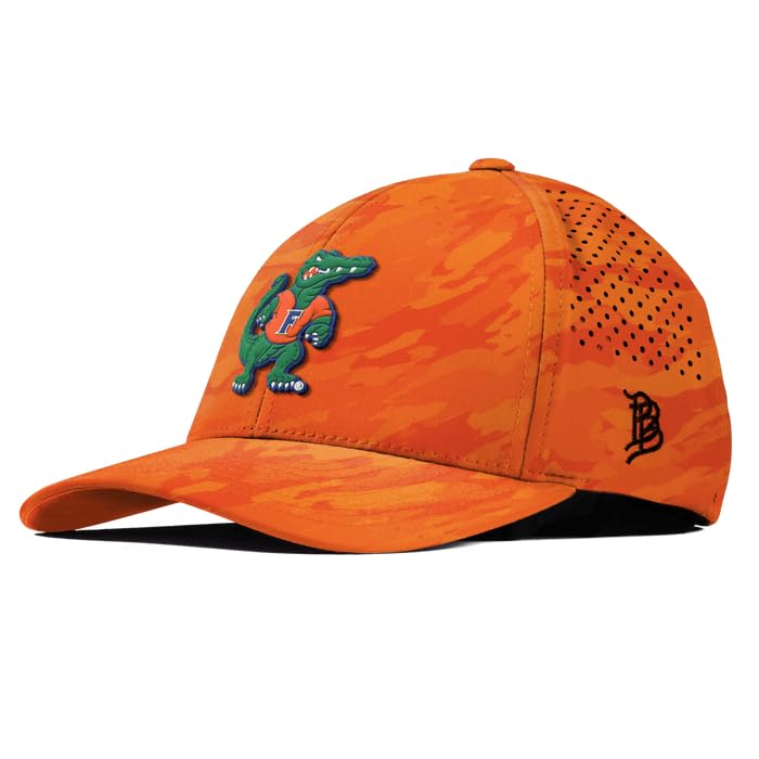 Branded Bills Officially Licensed x Florida Gators Blaze Orange Camo Curved Performance Albert The Gator