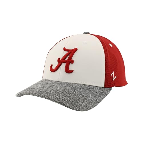 Zephyr Standard NCAA Officially Licensed Hat Fitted Ally, White, Medium