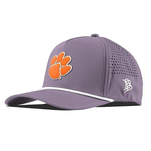 Branded Bills Officially Licensed x Clemson Tigers Purple 5-Panel Clemson Tigers Paw PVC