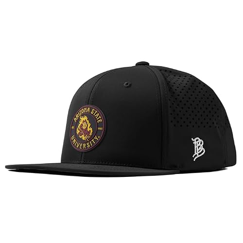 Branded Bills Officially Licensed x Arizona State Sun Devils Black Flat Performance ASU Sparky's Legacy PVC