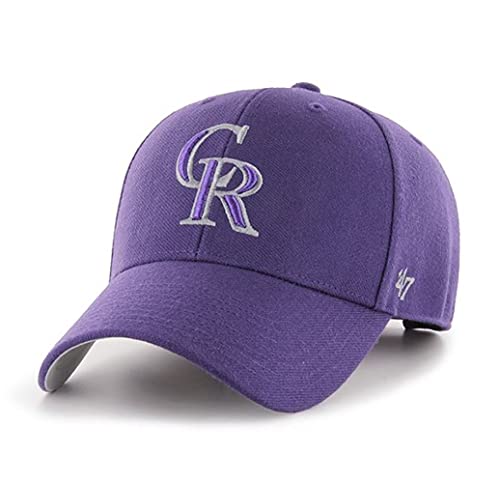 47 MLB Alternate MVP Adjustable Hat, Adult One Size Fits All (Colorado Rockies Purple)
