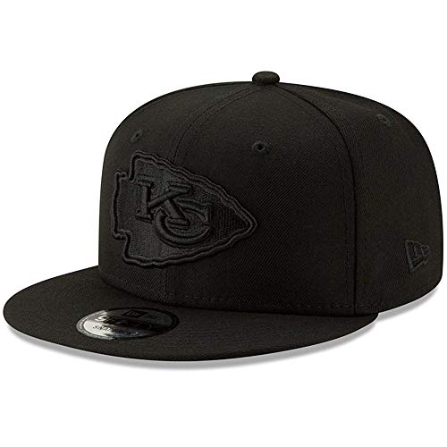 New Era Men's Black Kansas City Chiefs Black On Black 9FIFTY Adjustable Hat