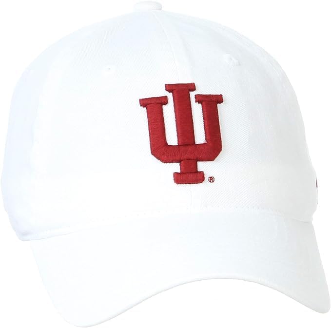Indiana Collegiate Adjustable Hats (Adjustable Hat, Indiana White)