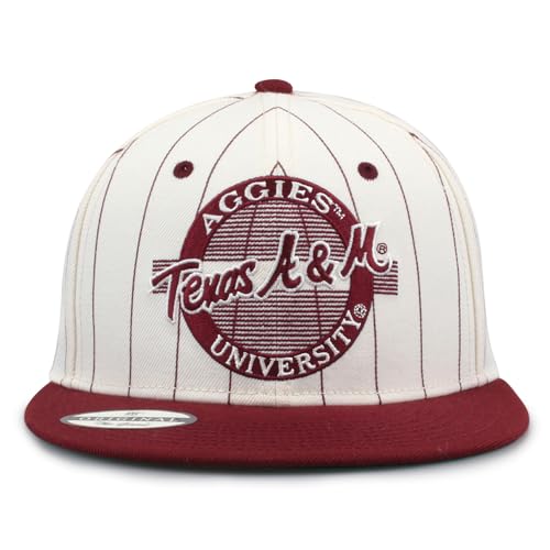 The Game NCAA Licensed Texas A&M Aggies Flat Brim Snapback Hat, Texas A&M University Game Day Hat