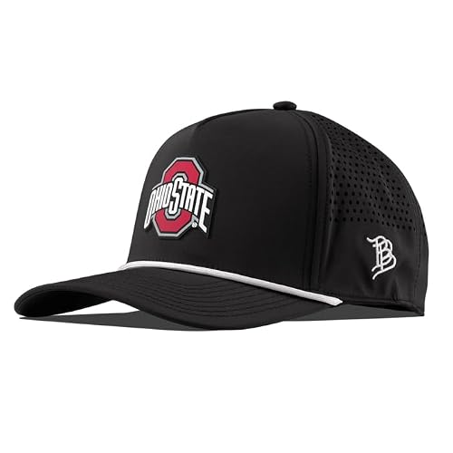Branded Bills Officially Licensed x Ohio State Buckeyes Black 5-Panel Ohio State Gray Team Logo PVC