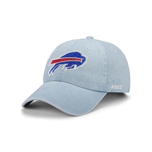 FOCO Buffalo Bills NFL Rhinestone Logo Denim Casual Cap