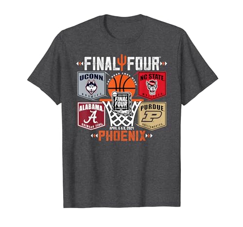 NCAA Final Four 2024 Basketball 4-Team Banners Vintage T-Shirt