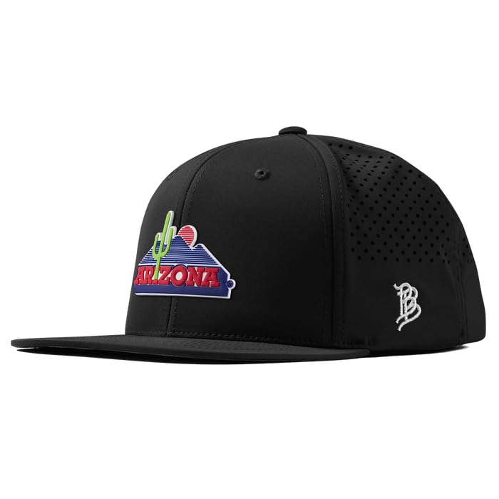 Branded Bills Officially Licensed x Arizona Wildcats Black Flat Performance OG Arizona PVC