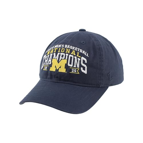 NCAA Officially Licensed Michigan Wolverines Men's Basketball National Champs 2026 Adjustable Hat Triumph