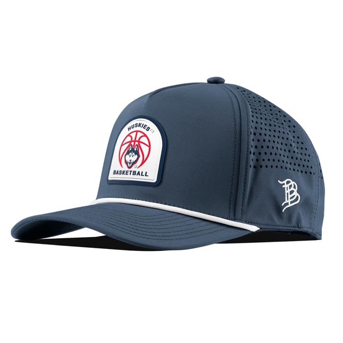 Branded Bills Officially Licensed x Connecticut Huskies Orion Curved 5-Panel UConn Basketball PVC