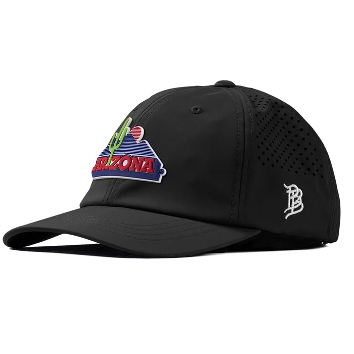 Branded Bills Officially Licensed x Arizona Wildcats Black Performance Dad Hat OG Arizona PVC