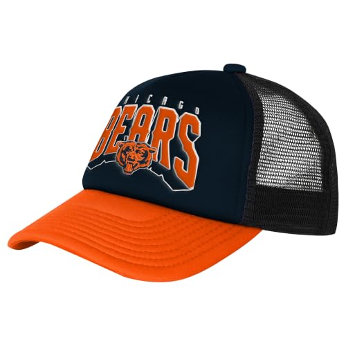 Outerstuff Youth Navy/Orange Chicago Bears Handoff Foam Adjustable Trucker Hat