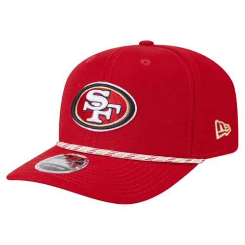 New Era Unisex-Adult NFL Team Color Gameday Multi Rope 9SEVENTY Football Stretch Adjustable Snapback Hat One Size Fits All - San Francisco 49ers