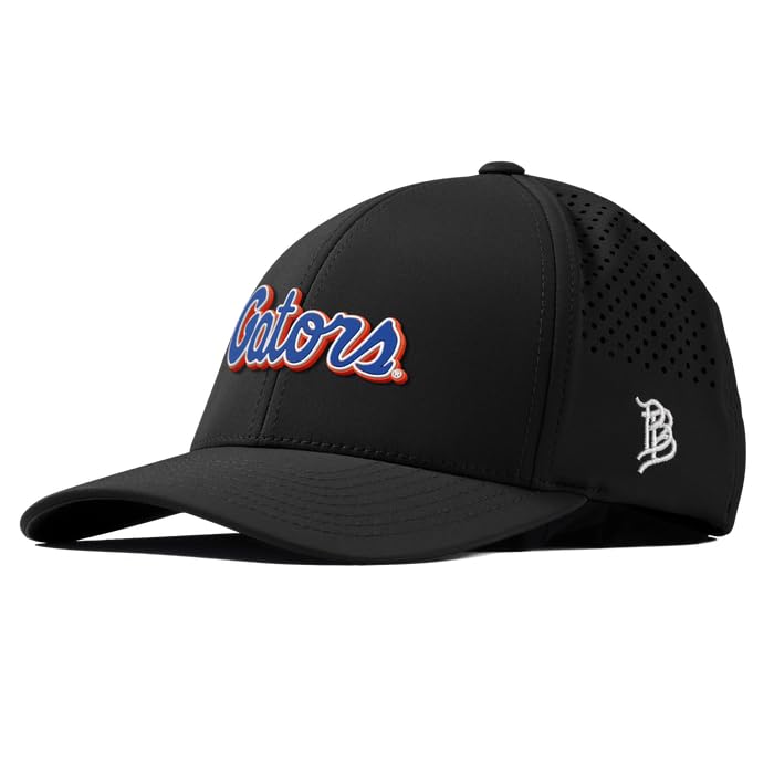 Branded Bills Officially Licensed x Florida Gators Black Curved Performance Gator Script