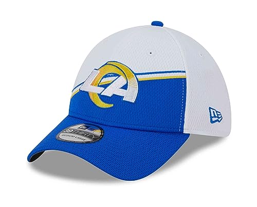 New Era Men's White/Royal Los Angeles Rams 2023 Sideline 39THIRTY Flex Hat